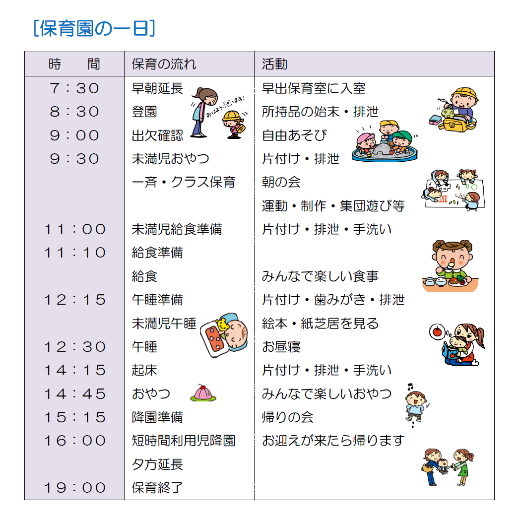 保育園の一日
