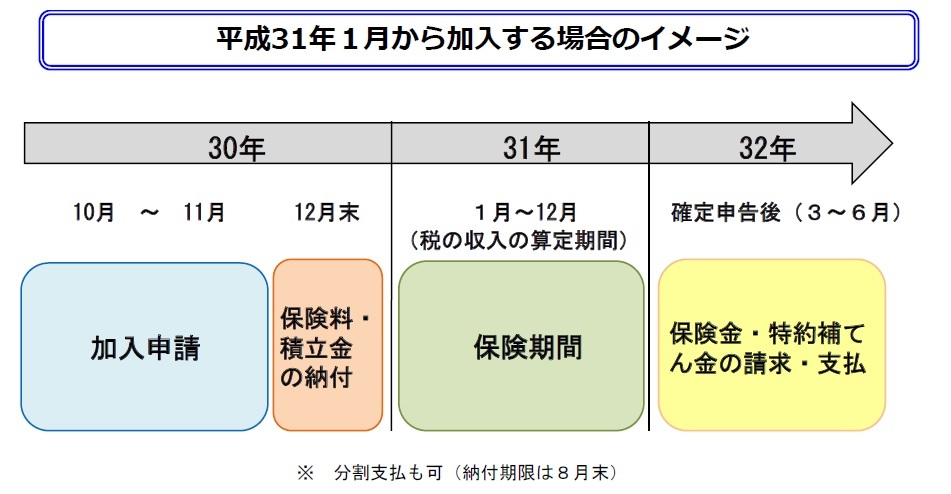 加入・支払等のスケジュール